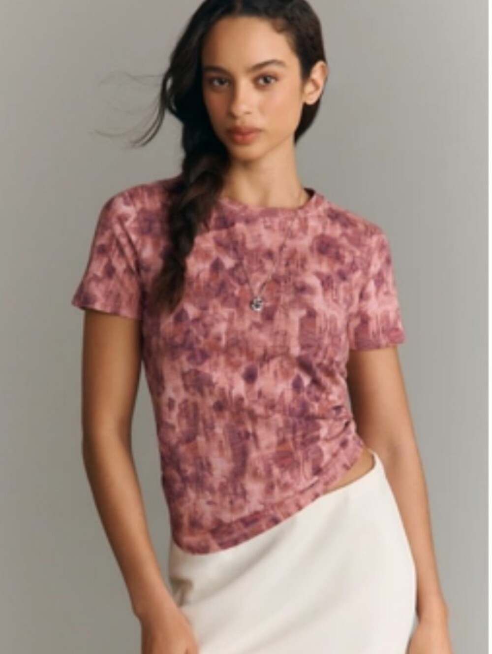 NWT Pilcro Bennie 100% Cotton Slim Crew Neck Tee
